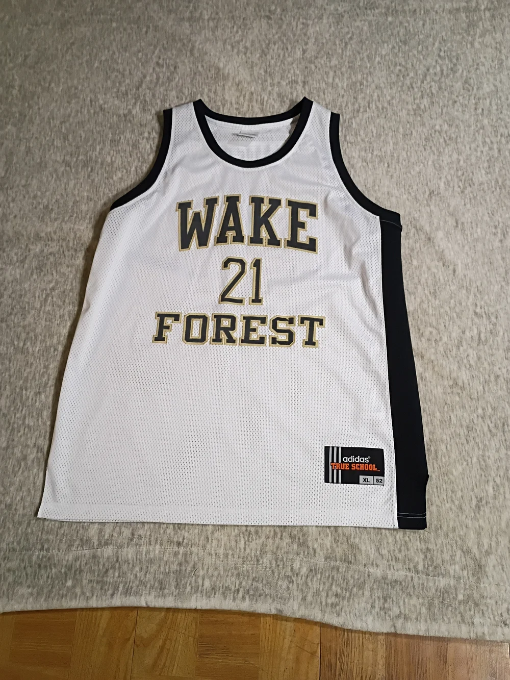 Tim Duncan Wake Forest Demon Deacons Adidas Jersey True School Sewn Men XL 52